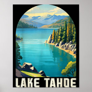 Poster Lago tahoe california nevada montanha caminhada es