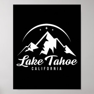 Poster Lago Tahoe California Ski Resort Skiing Snowboardi