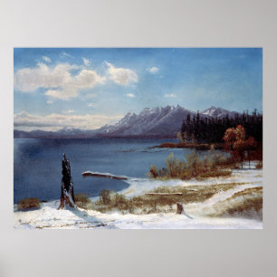 Poster Lago Tahoe em inverno por Albert Bierstadt