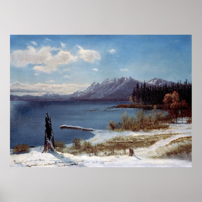 Poster Lago Tahoe em inverno por Albert Bierstadt (Frente)