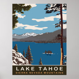 Poster Lago Tahoe, Montanhas da Sierra Nevada, Viagem