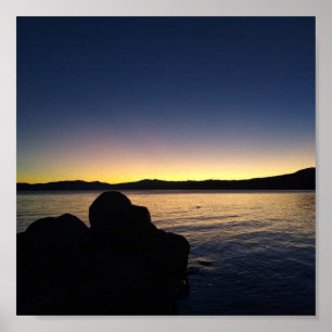 Poster Lago Tahoe Sunset
