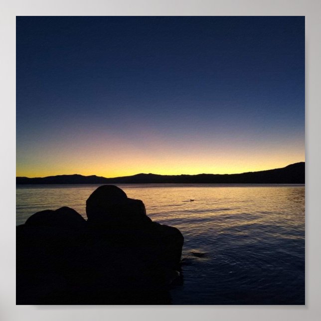 Poster Lago Tahoe Sunset (Frente)