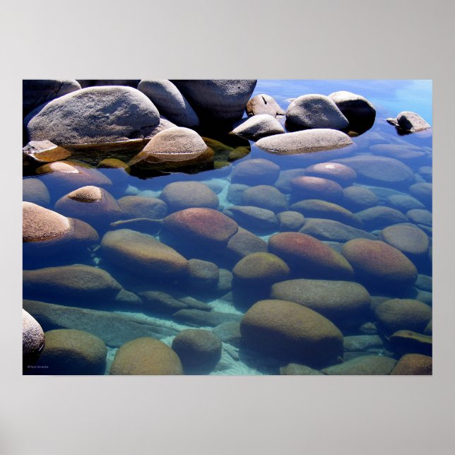 Pôster Lago Tahoe Winter - Água estática 2 (Frente)