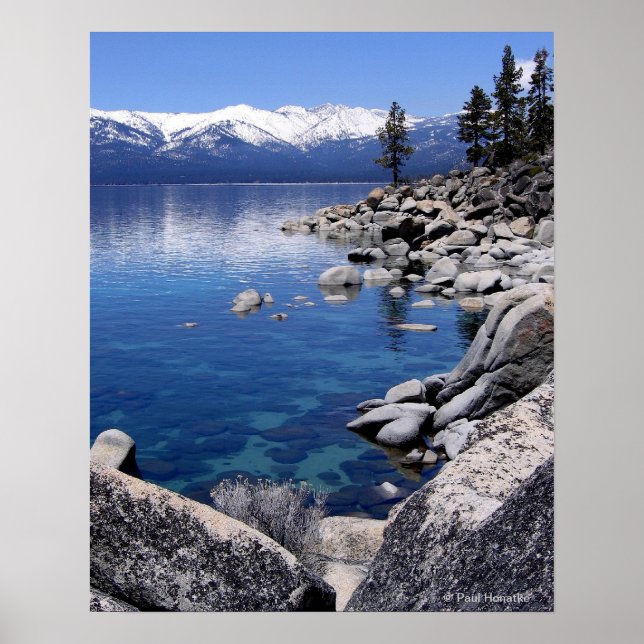 Poster Lago Tahoe Winter - Água estática 2 (Frente)