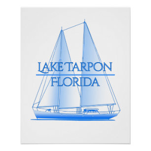Pôster Lago Tarpon Costeiro Navegador Náutico
