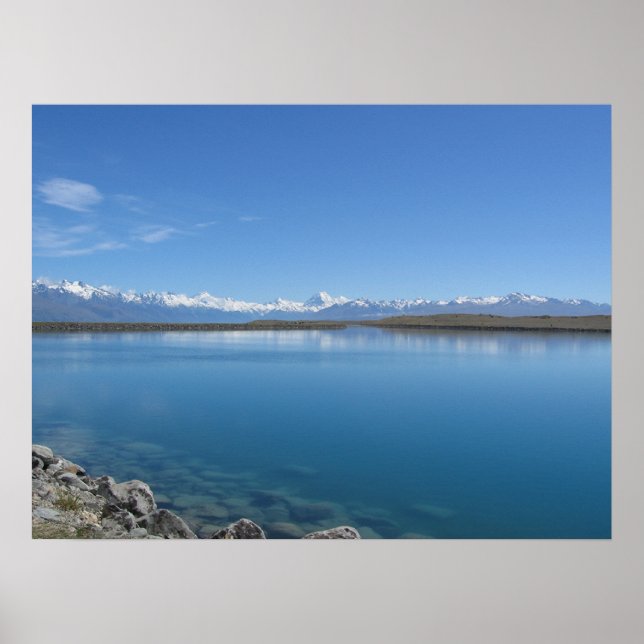 Poster Lago Tekapo, Nova Zelândia (Frente)