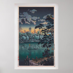 Poster Lago Ueno Shinobazu por Tsuchiya Koitsu Vintage