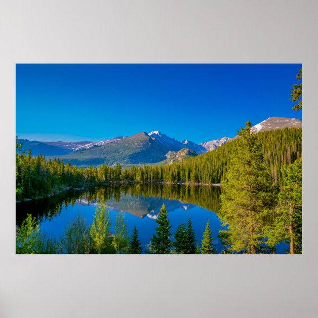 Poster Lago Urso no Parque Nacional de Rocky Mountain (Frente)