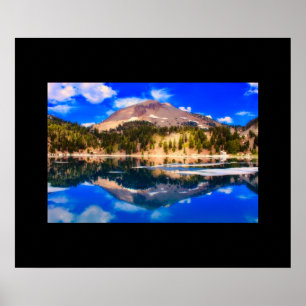 Poster Lago View Lassen Parque Nacional Vulcânico