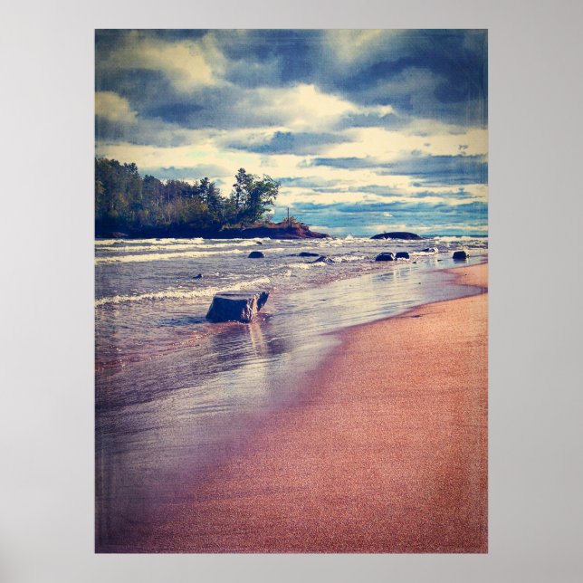 Poster Lago Vintage Superior (Frente)