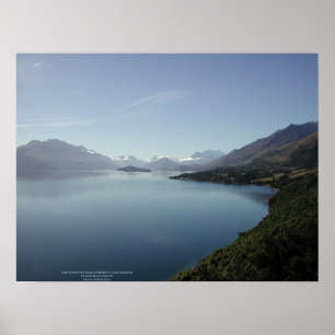 Poster Lago Wakatipu perto de Glenorchy, Nova Zelândia