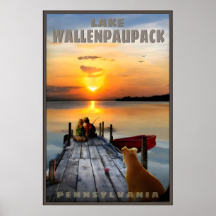 Poster Lago Wallenpaupack Condado de Wayne Pensilvânia