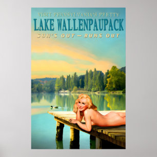 Poster Lago Wallenpaupack Pensilvânia Marilyn Monroe Pin