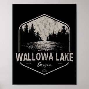 Poster Lago Wallowa Oregon Exteriores Antigo