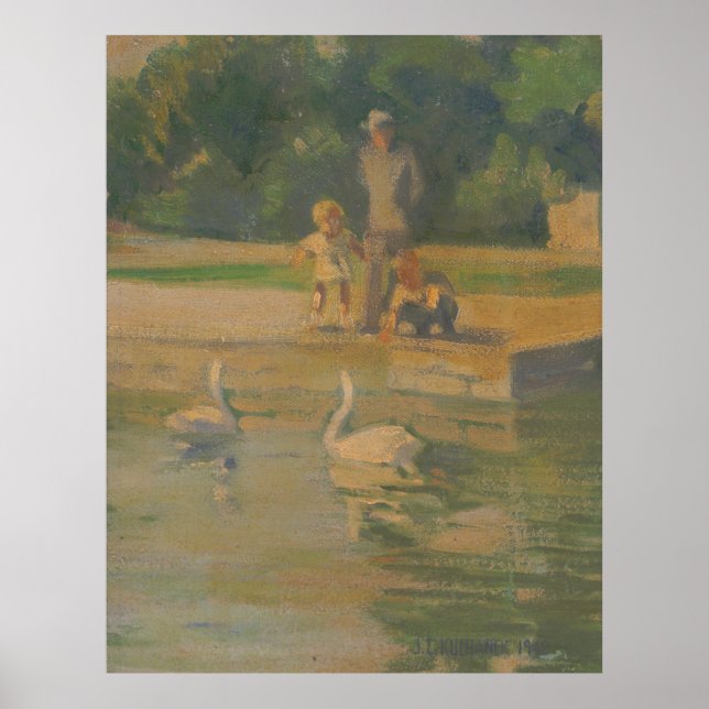 Poster Lago Waterfowl - Zoo de Kulhanek Brookside (Frente)