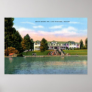 Pôster Lago Wawasee, pensão sul da costa de Indiana