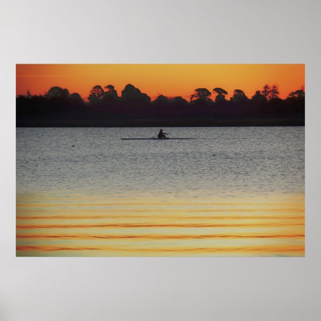 Poster Lago Wendouree Calmo Antes do Anoitecer (Frente)