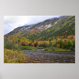 Poster Lago Willey no Outono. New Hampshire