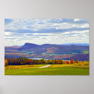 Pôster Lago Willoughby, Vermont, no outono