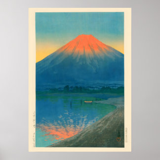 Poster Lago Yamanaka e Mt.Fuji por Kawase Hasui