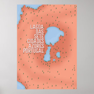 Poster Lagoa das cidades Portugal