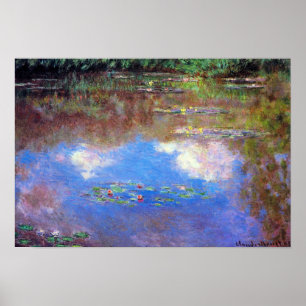 Poster Lagoa por Claude Monet, belas artes de Waterlily