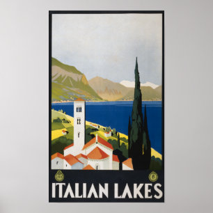 Poster Lagos italian do vintage