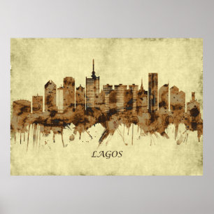 Poster Lagos Nigéria Cityscape