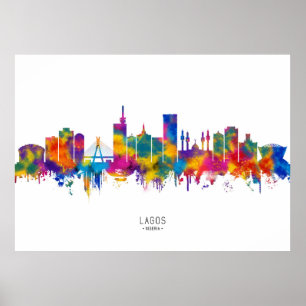 Poster Lagos Nigéria Skyline