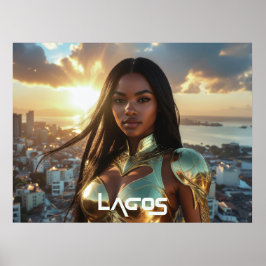 POSTER LAGOS - NIGÉRIA - SUPER-HERÓI