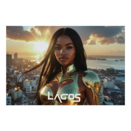 PÔSTER LAGOS - NIGÉRIA - SUPER-HERÓI