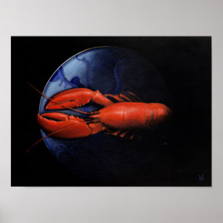 Pôster Lagosta em Placa de Tiffany