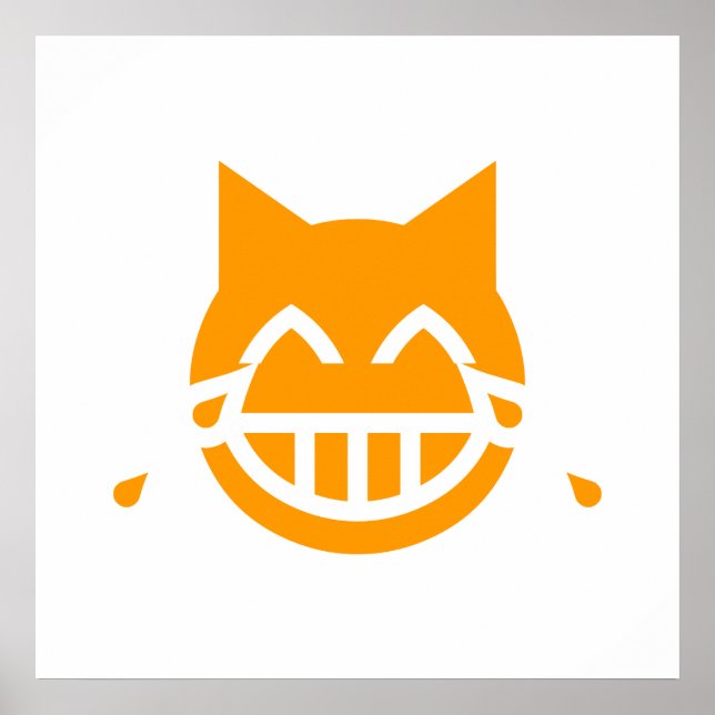 Pôster Lágrimas de Joy Emoji Cat (Frente)