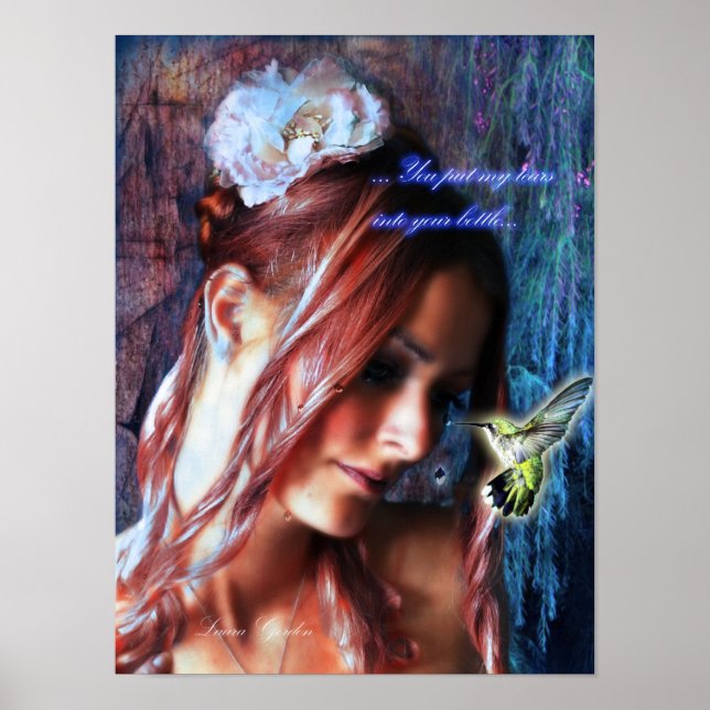 Pôster 'Lágrimas em uma Garrafa Inspiracional' (Frente)