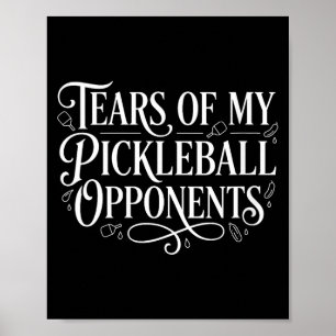 Poster Lágrimas engraçadas de jogadora de pickle ball fem
