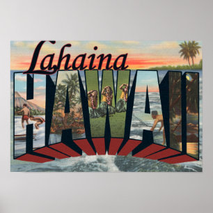 Pôster Lahaina, Havaí - grandes cenas da letra