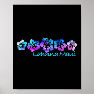 Poster Lahaina Maui — praia de férias tropicais de flores