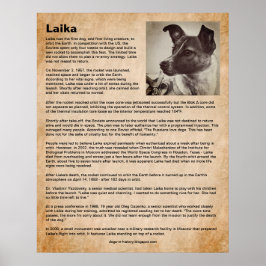 Poster Laika, o primeiro cachorro no espaço