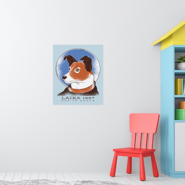 Poster Laika Soviet Space Dog 1957 | Zazzle Brasil