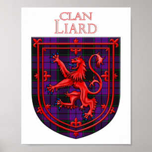 Poster Laird Tartan Scottish Xadrez Lion Rampant