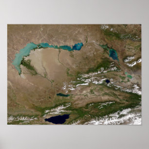 Poster Lake Balkhash in eastern Kazakhstan