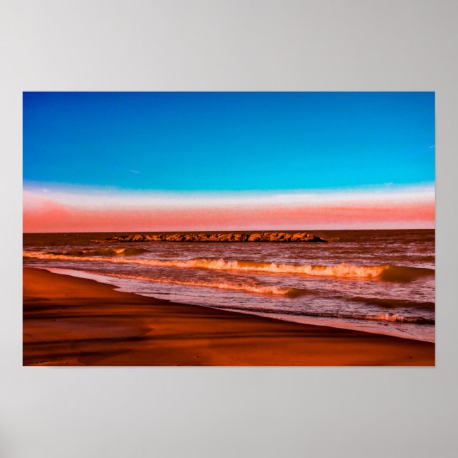 Poster Lake Erie Horizon – Peaceful Coastal Landscape (Frente)