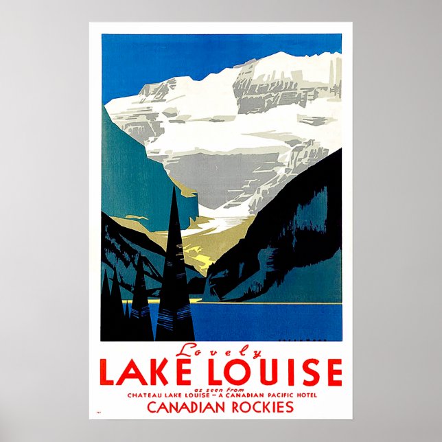 Poster Lake Louise, Canadian Rockies, Canadá, colheita (Frente)