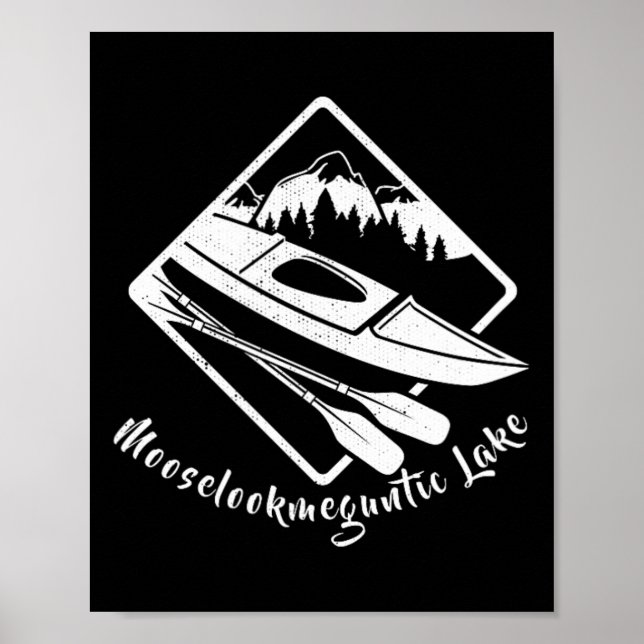 Poster Lake Mooselookmeguntic Maine Kayak Kayaking Boatin (Frente)