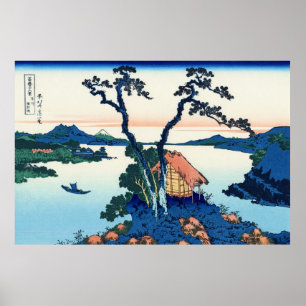 Pôster Lake Suwa, por Katsushika Hokusai