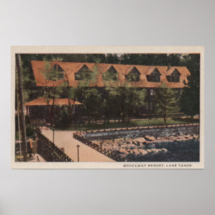 Pôster Lake Tahoe, CA - opinião do alojamento do recurso