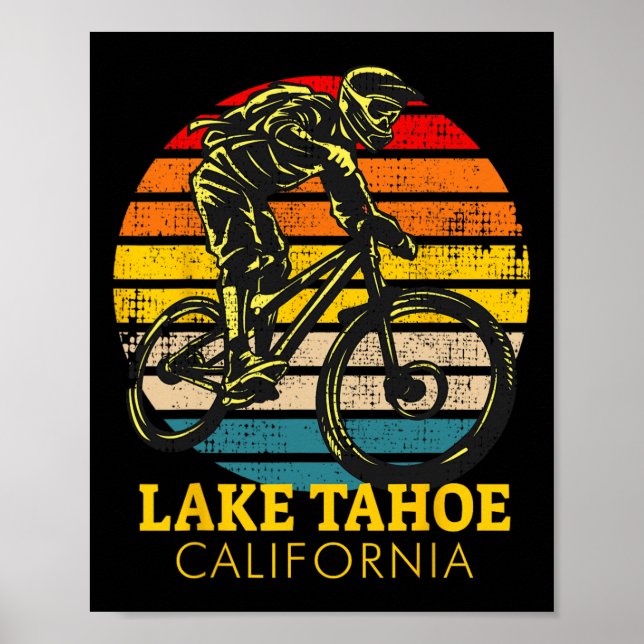 Poster Lake Tahoe California Mountain Biking  (Frente)