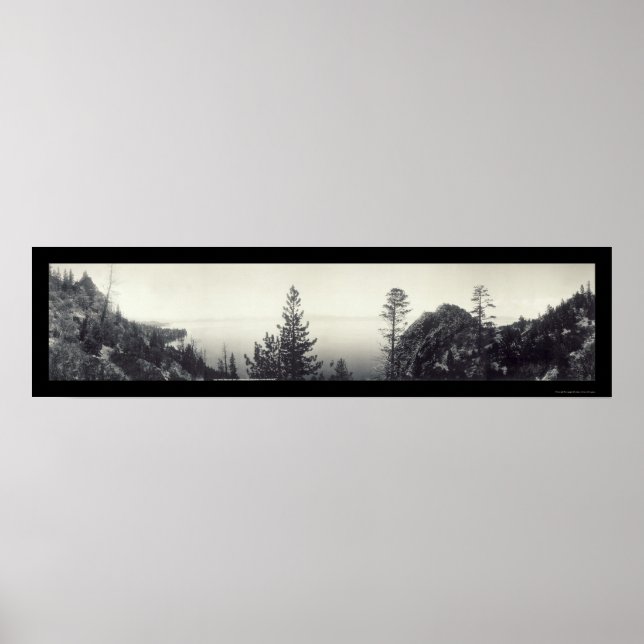 Poster Lake Tahoe Cave Rock Photo 1906 (Frente)