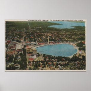 Pôster Lakeland, Florida - exibição aérea da opinião